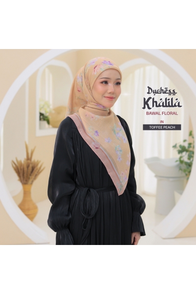 BAWAL FLORAL KHALILA - TOFFEE PEACH BAWAL FLORAL KHALILA - TOFFEE PEACH